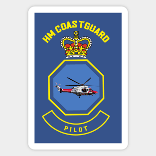 Pilot - HM Coastguard rescue AugustaWestland AW189 helicopter based on coastguard insignia Magnet